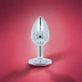 PINK GEM GLASS ANAL PLUG - SMALL